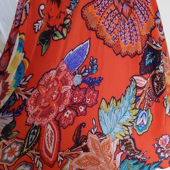 Anthropologie 100% Silk Midi Dress - Picture 2 of 8